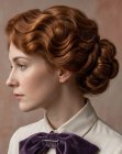 Chignon pour cheveux roux