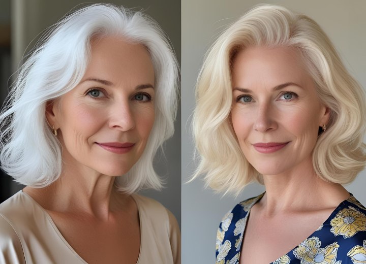 La différence entre les cheveux blancs platine et les cheveux blonds