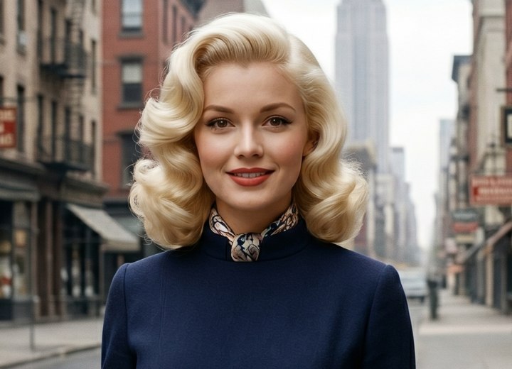 Cheveux blond décoloré dans les années 1950