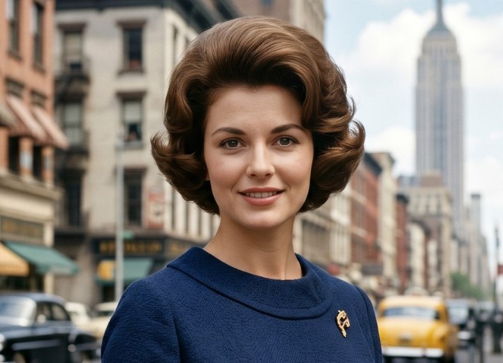Coiffure bouffant des années 1950