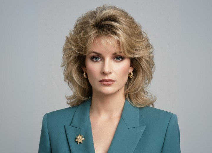 Longue coiffure des années 1980