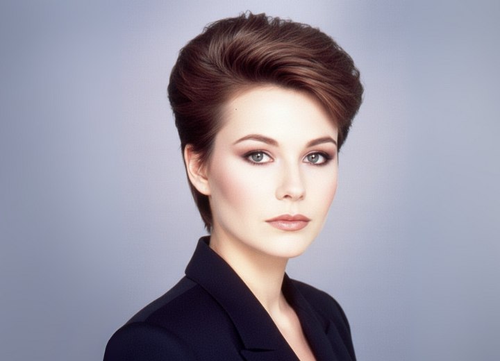 Coiffure courte des années 80