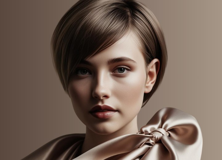 Coupe de cheveux asymétrique au carré