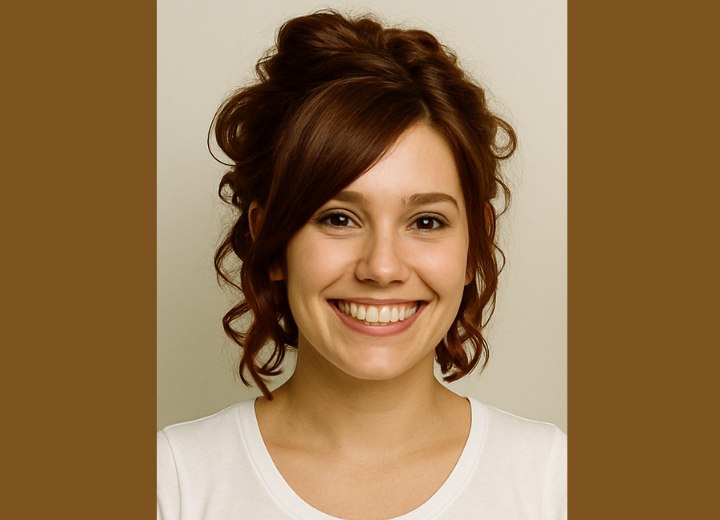 Coiffure de mariage avec cheveux relevés