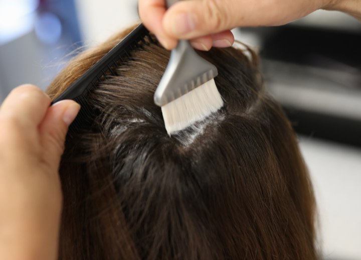 Coloration des cheveux gris