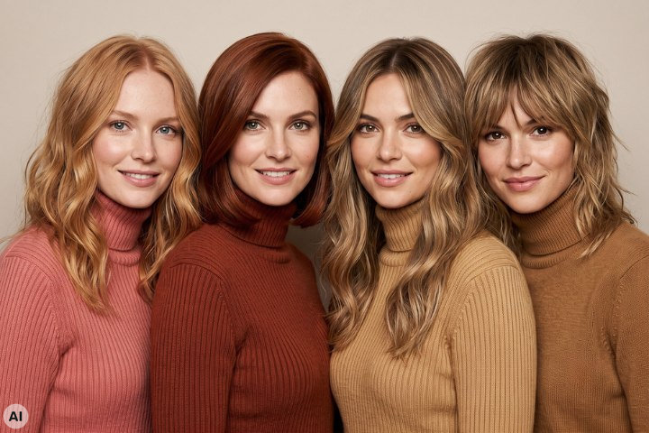 Les mélanges de couleurs de cheveux