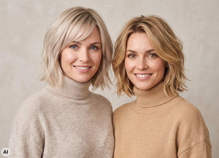 Les nuances froides et chaudes de cheveux blonds