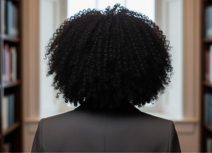 Coiffure semi-longue bouclée