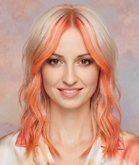 Cheveux orange faciles à porter