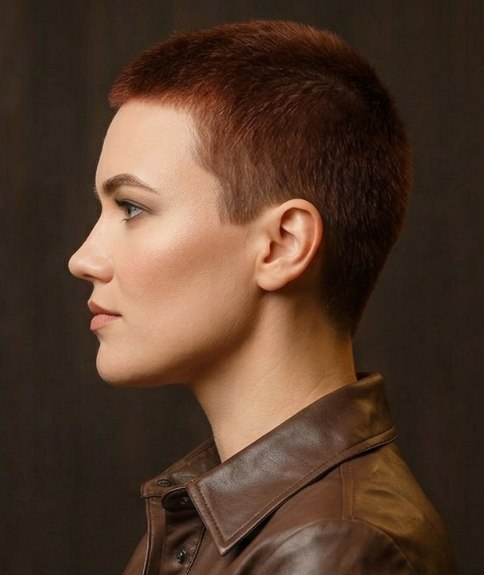 Cheveux très courts à longueur uniforme pour femme
