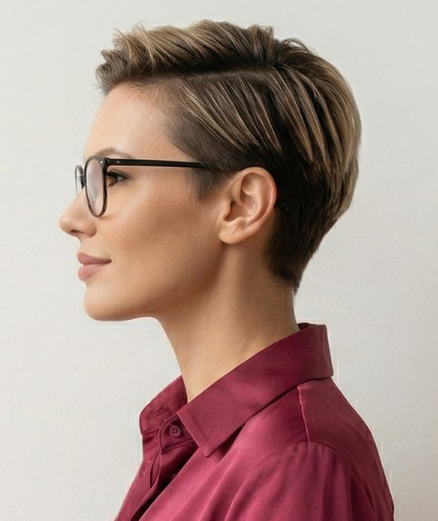 Cheveux courts faciles à coiffer pour femme