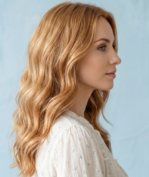 Coiffure longue et romantique pour l&rsquo;&eacute;t&eacute;