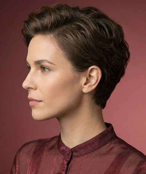 Cheveux courts dynamiques et élégants