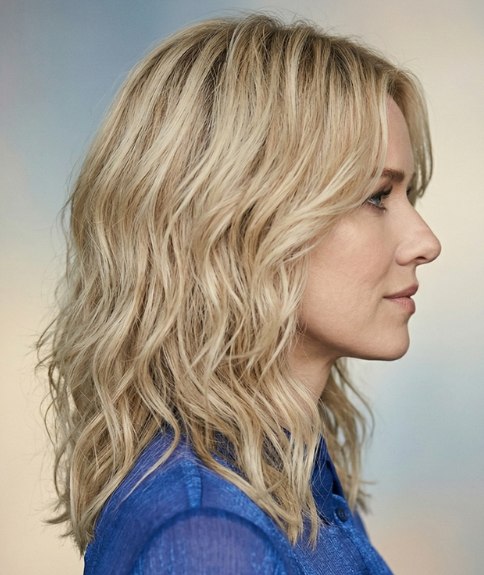 Coiffure longue avec des dégradés douces