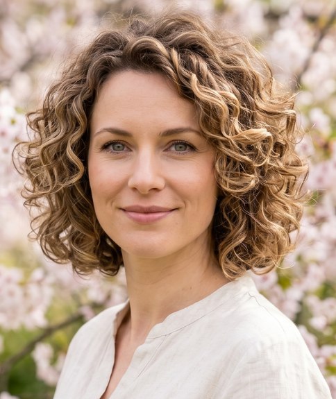 Coupe de printemps pour femmes aux cheveux boucl&eacute;s