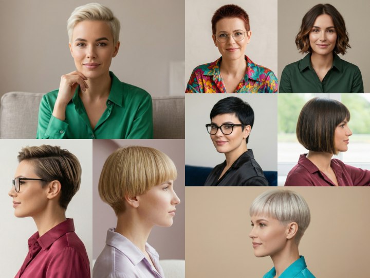 Coupes de cheveux courtes, féminines et pleines de caractère