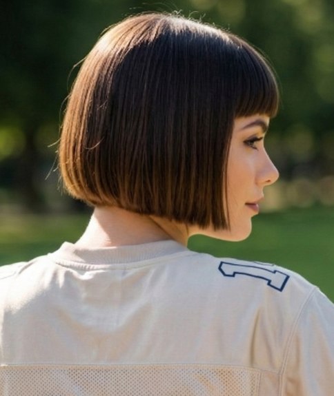 Femme sportive portant un carr&eacute; court et net