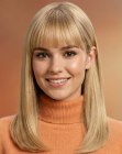 Coiffure blonde longue
