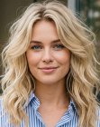 Cheveux longs blonds