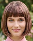 Cheveux bruns avec des reflets roses