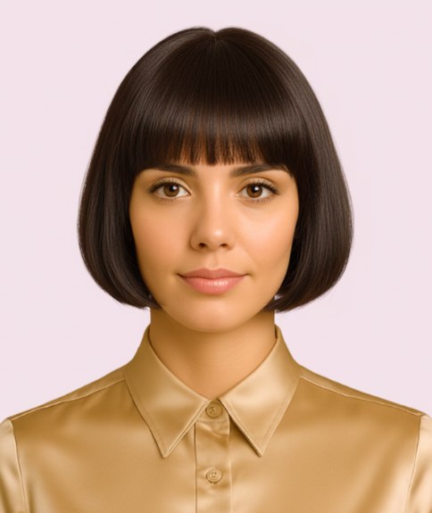 Carré classique avec une frange