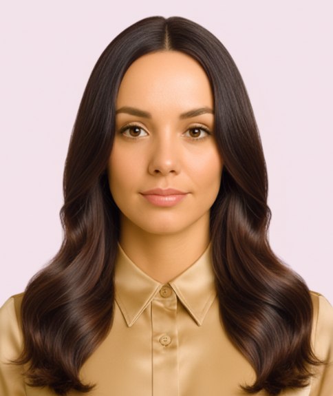 Coiffure longue simple