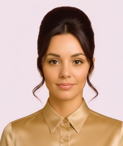 Chignon avec mèches encadrant le visage