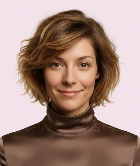 Carré décontracté sous le menton