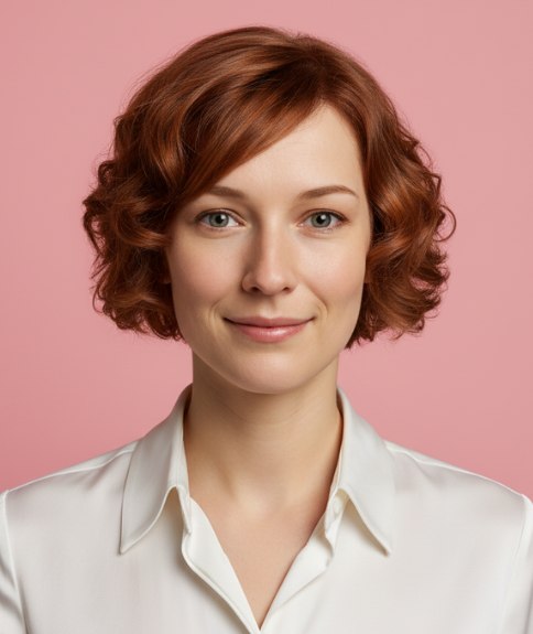 Carré court texturé avec boucles et ondulations