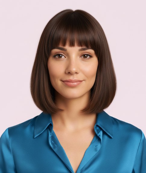 Carré droit arrivant au niveau du col