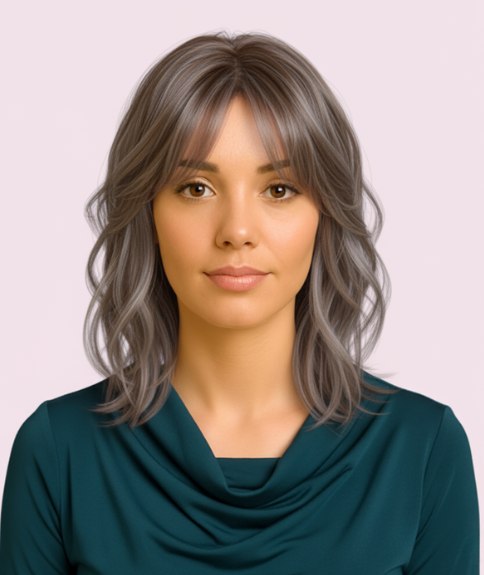 Cheveux mi-longs dégradés à hauteur d’épaules