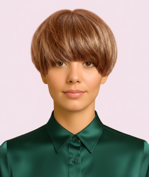 Carré court arrondi avec inspiration rétro