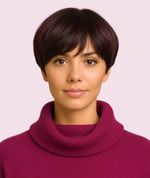 Coupe bol avec silhouette arrondie suivant la forme de la tête