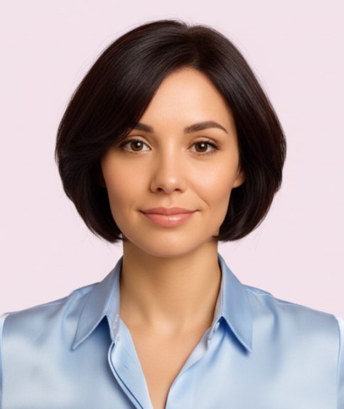 Carré sous la mâchoire avec dégradé doux