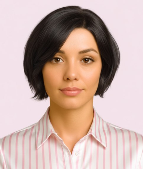 Carré à la mâchoire avec dégradé pour plus de volume