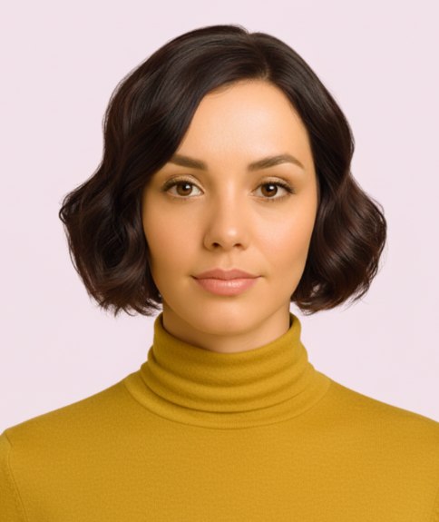 Carré moderne pour cheveux naturellement ondulés