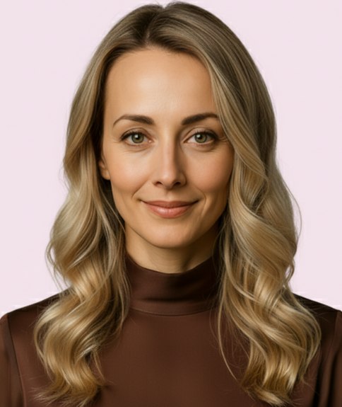 Cheveux longs blonds avec de belles ondulations