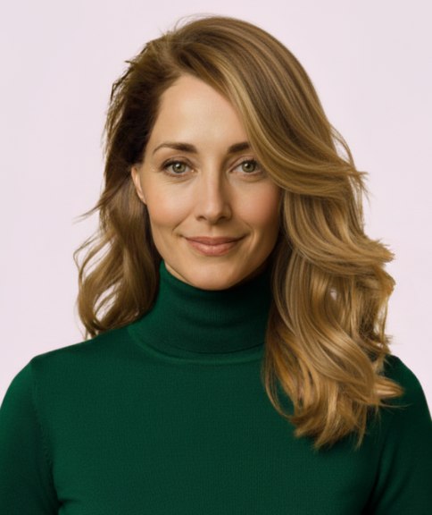 Cheveux longs dégradés tombant sous la clavicule