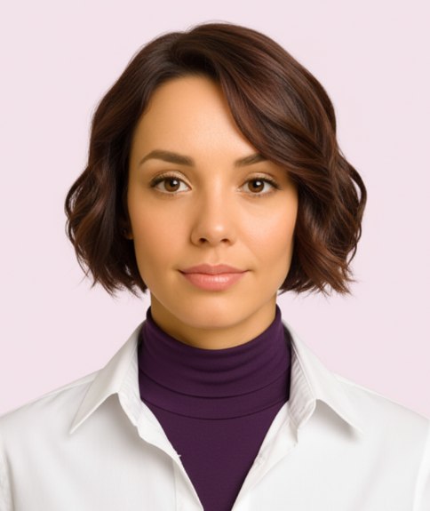 Carré léger à hauteur du menton avec dégradé pour mouvement