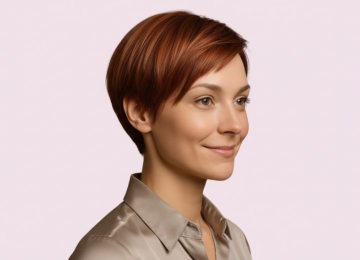 Coiffure féminine courte