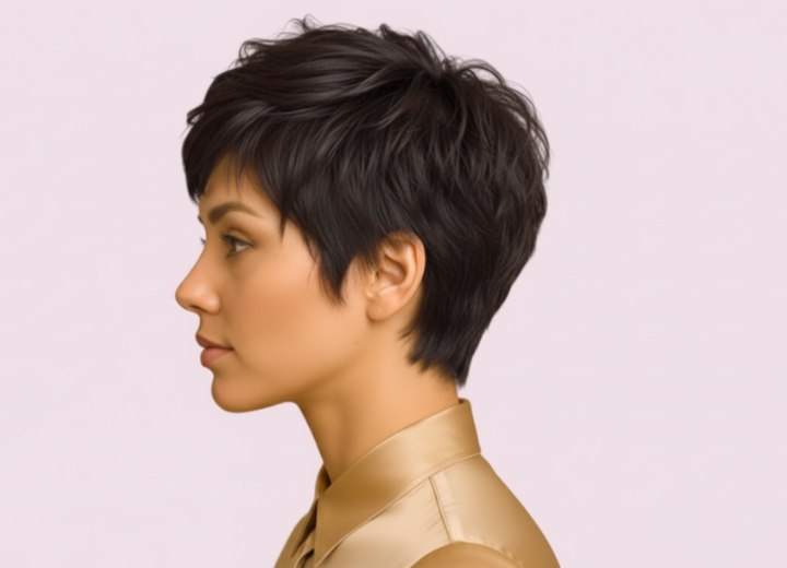 Coupe garçonne – Vue de côté