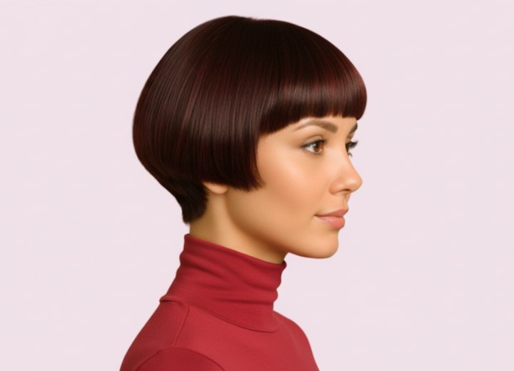 Coupe courte aux lignes pures et nettes – Vue de côté