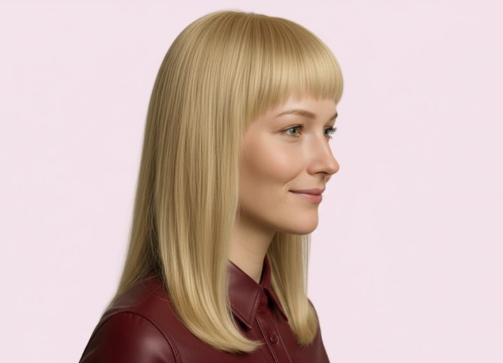 Coupe longue aux lignes nettes – Vue de côté