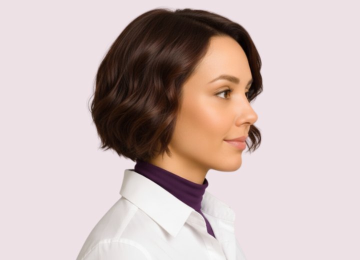 Carré brun chaud – Vue de côté