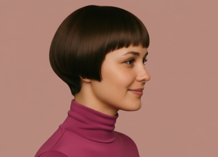 Coupe courte et facile à entretenir pour femme – Vue de côté