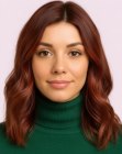 Cheveux auburn longs