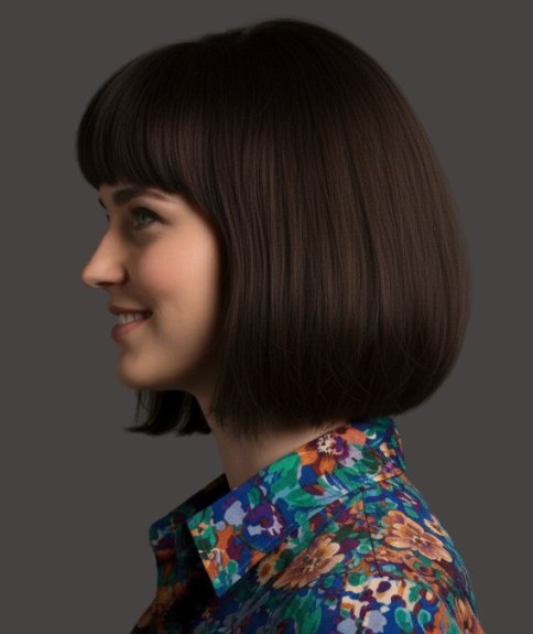 Carré plus long à l’arrière qu’à l’avant – Vue de profil