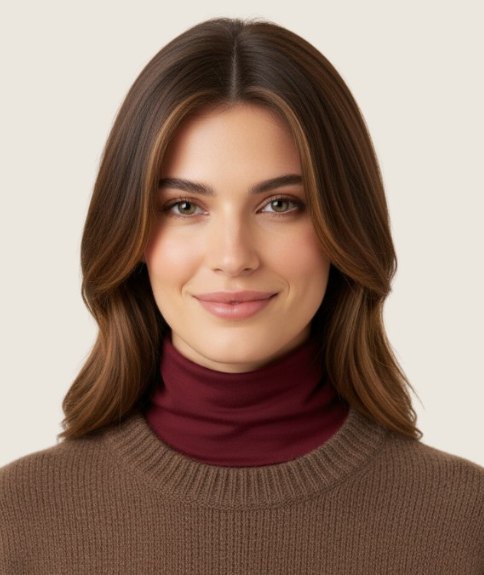 Cheveux longs ondulés avec raie au milieu