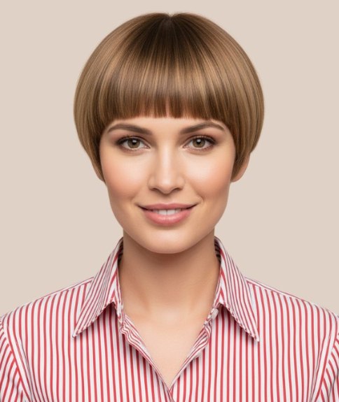 Coupe au bol &agrave; la silhouette arrondie