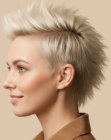 Coupe courte ébouriffée